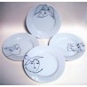 Lot de 4 assiettes Picasso